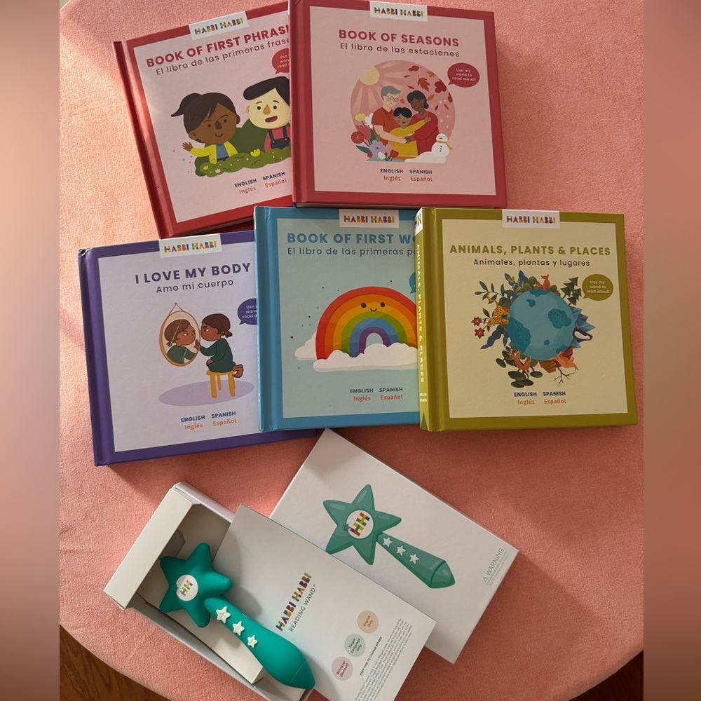 Habbi Habbi bilingual  (5) books and reading want starter set (Spanish)